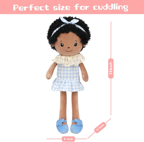 16inch, Soft Baby Doll Toys Baby Rag Doll for One Year Old Girl Birthday Gift,Plush Toys for Toddler Kids Infants