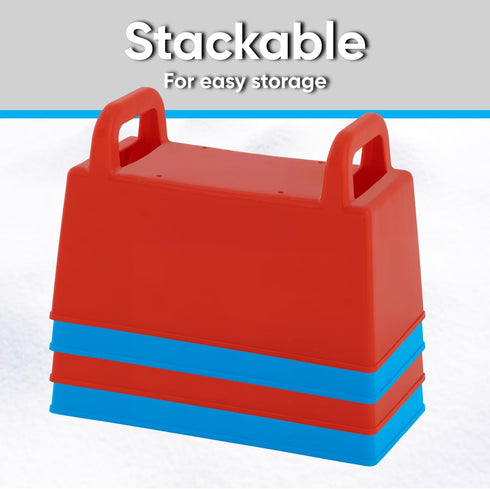 6 Pack Superio Snow Brick Maker Igloo Fort Block Form Outdoor Winter Snow Toys Sand Castle Building Kit for Adults