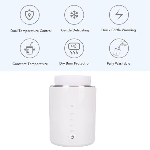 Glomora 4 2 8800mAH Portable Bottle Warmer, Fast Heating, Portatile Per Viaggiare, Breastmilk On The Go Travel, Gears