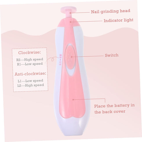 Compact Electric Nail File Kit for Kids - Boy & Girl Manicure Tool