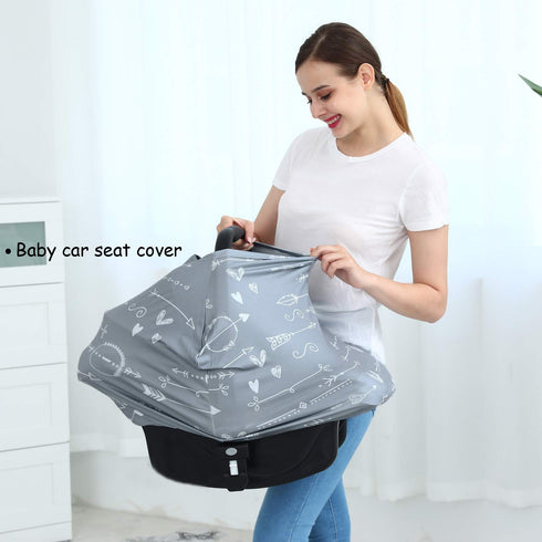 Baby Car Seat Covers – Multipurpose Canopy Cover, Breathable Stroller Covers for Carseat (Arrows)