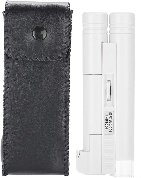 Handheld 100X Magnifier with Light, Mini Pocket Microscope for Kids Aged 3-12 Years, Student Gifts