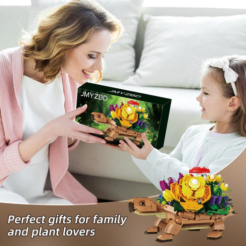 JMYZBD Set, 6+ (477Pcs) Sea Turtle Succulent Planter Building Turtle Flowers Pot Building Kit, Animals Botanical