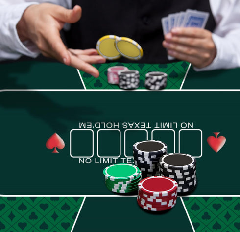 70 35 Inch nuveti x Texas Hold'em Poker Mat Portable Rubber Poker Table Top Water Waterproof, Noise Reduction Poker