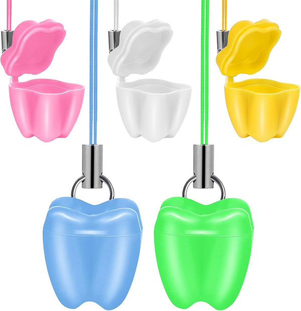 ARTIBETTER 5pcs Tooth Saver Necklace - Tooth Fairy Tooth Holder for Kids,