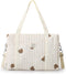 SONARIN Embroidery Diaper Bag Tote,Stylish Large Capacity Nappy Changing Bag Portable Travel Mommy