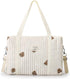 SONARIN Embroidery Diaper Bag Tote,Stylish Large Capacity Nappy Changing Bag Portable Travel Mommy