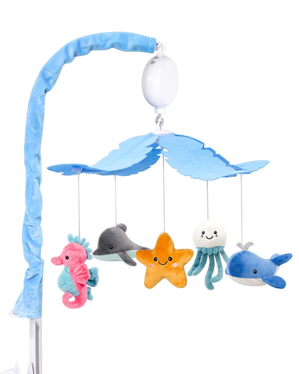 FEISIKE Baby Crib Mobile with 35 Lullabies, 3 Modes Rotation & Music,
