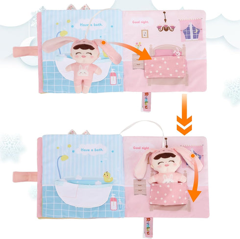 Soft Cloth Books for Baby Gift, Activity Quiet Cloth Books, Developmental Toys for Toddlers and Infants, Gift for 0-2