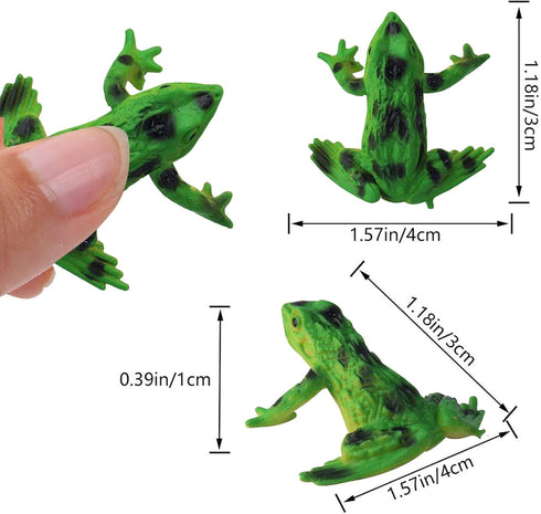 16Pcs Plastic Frogs Toy for Kids, Mini Red Frogs Toys for Easter Party Favors