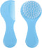SOPOTUTU Brush and Comb Set for Newborns, Sky Blue, Soft Bristles Cradle Cap