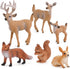 6 Pcs Simulated Forest Animal Models, Woodland Creatures Figurines Educational Props for Kids