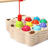 Toddler Montessori Toy Wooden Fishing Game for Kids 1-3 Years Old, Educational Hand Eye Coordination Skill Activity for