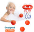 Bath Toys - Bathtub Basketball Hoop for Toddlers, Shower Toys with 4 Soft Balls, Mold Free, Strong Suction Cup