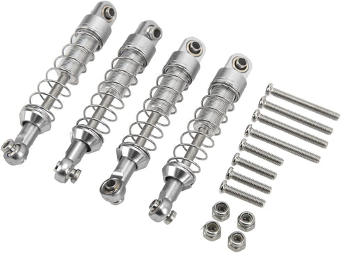 VGEBY 2 Pairs Aluminum Alloy, 60mm RC Car Modification Parts for C14 C24 MN D90 99S (Silver)
