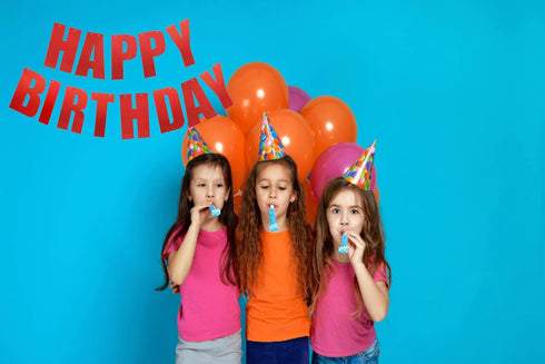 Happy Birthday Banner for Birthday Party Decorations, Red