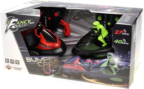 PowerTRC Remote Control Bumper Cars for Kids - 2 Sets with Ejecting Drivers and Crash Sound Effects