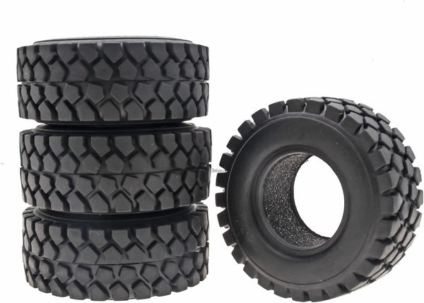 1.0 Crawler Tires 4PCS for SCX24 Gladiator Bronco C10 JLU Deadbolt B17 Axial 1/24 1/18 Tracked Car