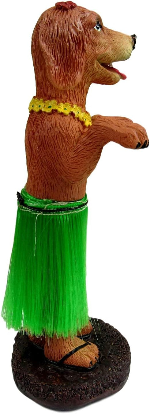 Franchise Figurine Company Hula Dog Dashboard Doll - Bobblehead Car Accessories for Van Life & Beach Creations