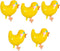 BinaryABC Chicken Mylar Foil Balloon, Easter Birthday Party Decorations, 5 Pcs