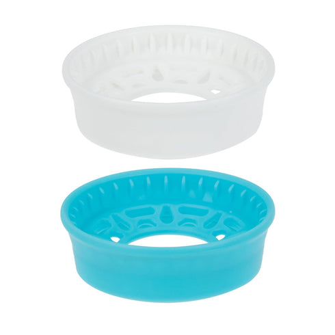 Nuby Wonder Cup with 360 Smart Edge Silicone Rim, 10 oz, Red/Blue, 2-Pack