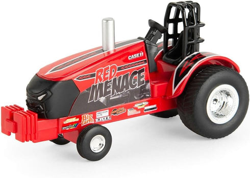 Case IH 1/64 47569 Red Menace Pulling Tractor with Pickup Truck & Trailer