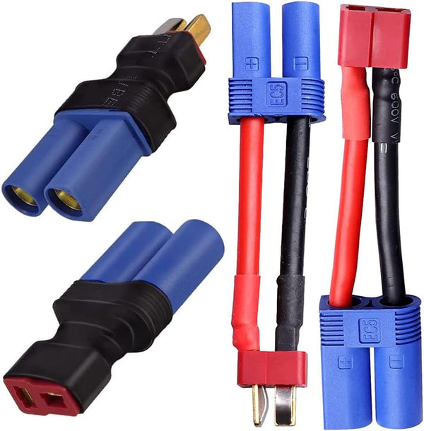JIECHUN 2Pairs EC5 to T Adapter Male Female Connector Plug Set Compatible with
