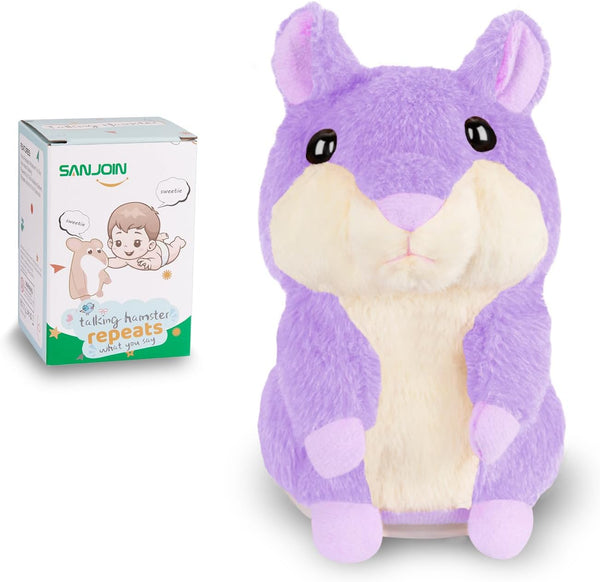 Kids Toddler Talking Hamster Toy, Interactive Plush Repeating Toy for 2 3 4 5 6 8 Year Old Boy Girl Birthday Gift