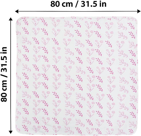 Generic 31.5x31.5 inch Green Valley Organic Cotton Receiving Swaddle Blanket Soft Breathable Stretchy Newborn/Infant