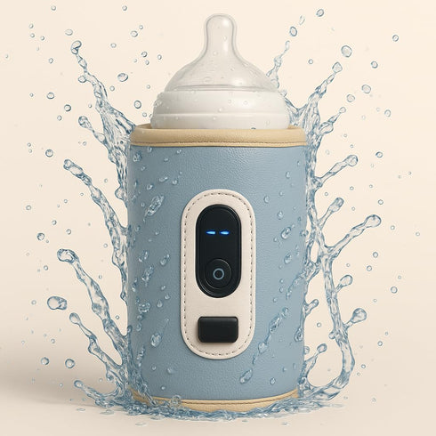 Generic Travel Baby Bottle Warmer with USB Digital Display, Adjustable Heating, Insulated Portable Sleeve for Warming