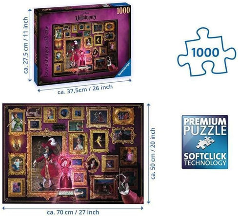Ravensburger Disney Villainous Captain Hook 1000 Piece Jigsaw Puzzle for Adults - Unique Pieces