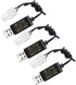 Fytoo 3PCS 9.6V Tamiya Plug USB Charging Cable for Remote Control Car, Truck, Tank, Engineering Car