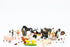 ONEST 30 Pieces Mini Farm Animal Figurines Playset, Hand Painted Tiny Realistic Plastic Puppy Figures for Kids