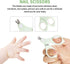 YICYC 4-in-1 Set Baby Nail Kit, Baby Nail Care with Cute Case, Baby Nail Clipper, Scissor, Nail File & Tweezer, Baby