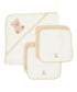 5-Piece Set, 1 4 Spasilk Soft Terry Hooded Bath Towel and Washcloth Baby Towel and Baby Washcloths for Newborn Boys