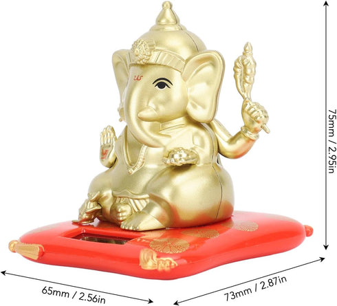 Solar Swinging Elephant Toy, Solar Automatic Bobble Head Toy, Lucky Decoration for Dashboard