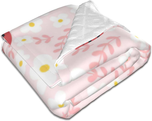 Cute Ladybug Ladybug Baby Blanket for Girls, Soft Plush Ladybug Throw Blanket for Baby Girl Boys, Toddler Newborn Ladybug Nursery Bed Blanket Stroller Crib Shower Gift 30x40 Inches by KILOWR