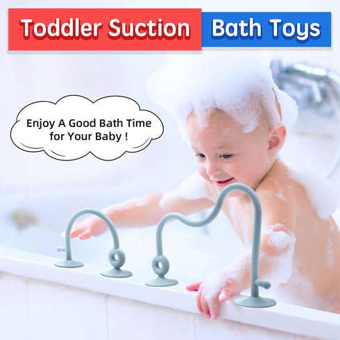 High Chair Suction Baby Sensory Teething Chew Toys for Infant Toddlers 6-24 Months, Food Grade Silicone Teether with