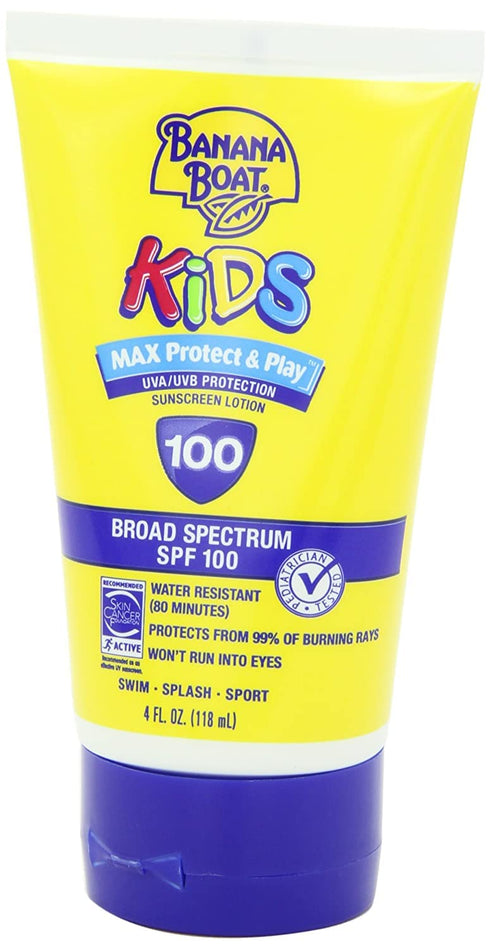 SPF#100 4 Banana Boat Kids Max Protect & Play Lotion Ounce