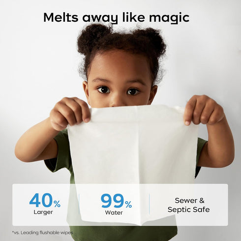 99% 42 3 Packs Bc Babycare Cloud Max Flushable Wipes, Hypoallergenic for Sensitive Skin, Water, Plant-Based Fibers