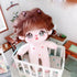 niannyyhouse 20cm Plush Doll Caramel Girl Humanoid Stuffed Body, 8in Normal Body Wearable Clothing Dress Up Gifts