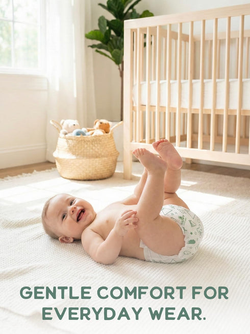 2, 100 Count Happy Little Camper Super Saver Diapers, Size | Budget-Friendly Disposable Baby Diapers for Sensitive Skin