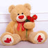 MorisMos Giant Teddy Bear Stuffed Animal, Love Heart Big Plush Toy, Large 36-inch Bear for Girlfriend Valentine's Day