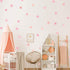 36pcs Pink Polka Dot Wall Decals, Watercolor Dots Wall Sticker for Kids, Nursery Room (6 Sheets)