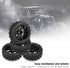 4PCS Replacement Tires for RC 1:10 Car, Racing Off Road Vehicle Tires Rubber Tyre Wheel Rim(Black)