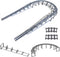 Finger Rock City Train Tracks Building Block Set, 212 Pcs Flexible Rails for Kids - Straight Curved Tracks for Railroad