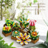 Set, 913 (JJ9037) Flower and Succulent Plant Combination Artificial Plant Building Blocks, Home Office Decoration