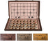 15 Inch Chinese Chess Set with PU Leather Foldable Board, Portable Xiangqi Game for 2 Players