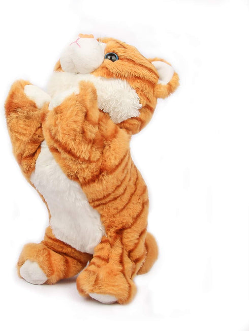 Smalody Interactive Plush Toys, Novelty Sound Control Electronic Cat Electronic Pets Robot Cat Gift for Children
