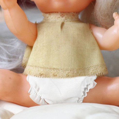 NUOBESTY White Doll Diapers - Baby Doll Underwear, Adjustable Reusable Doll Diapers, 6pcs